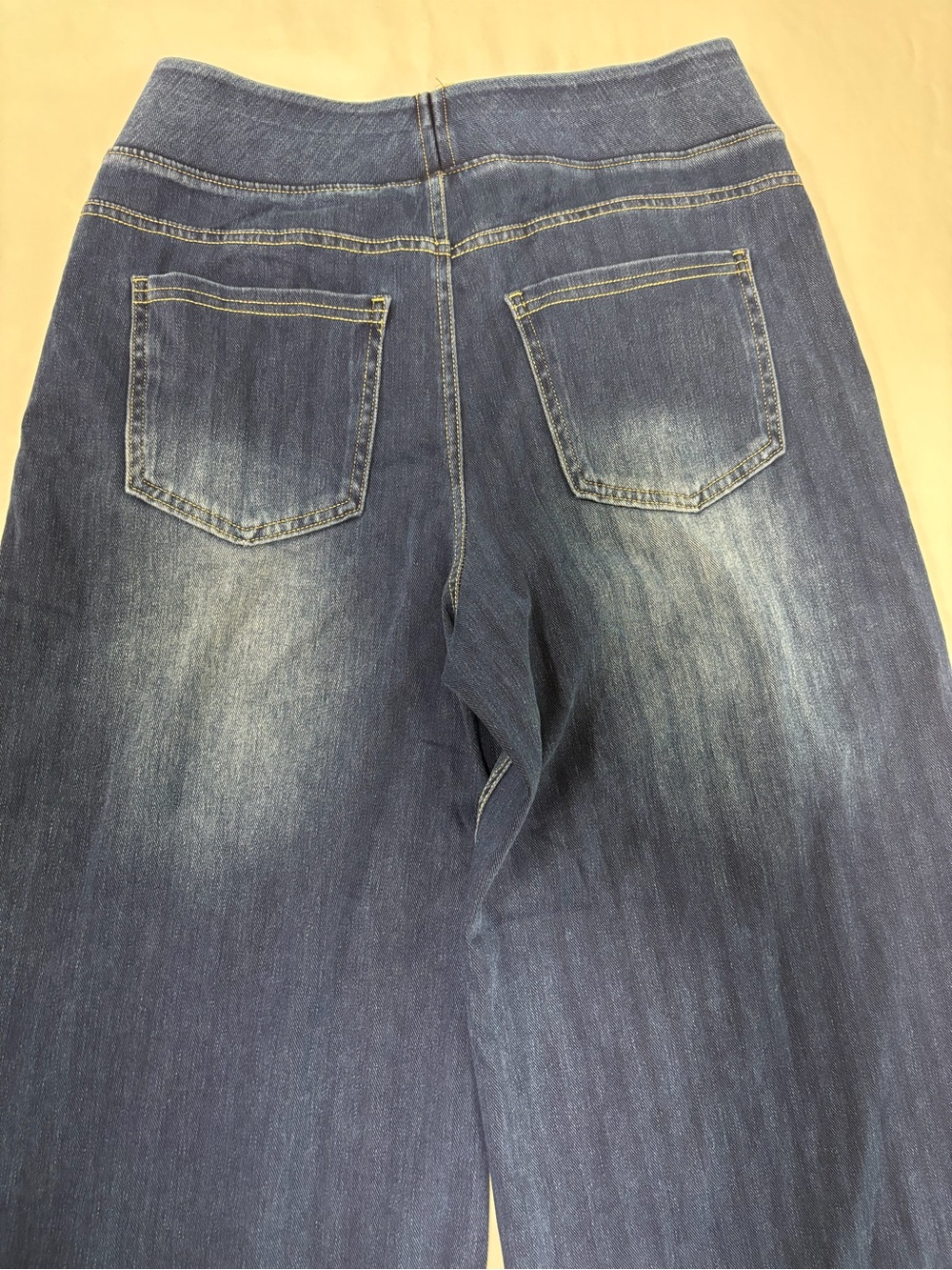 HALARA Navy Jeans with Gold Stitching - Picture 12 of 14